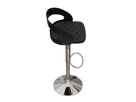 Stylish Modern Kitchen Stool for Bar Counters 3D Model