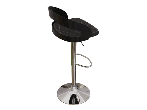 Stylish Modern Kitchen Stool for Bar Counters 3D Model