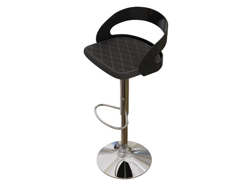 Stylish Modern Kitchen Stool for Bar Counters 3D Model