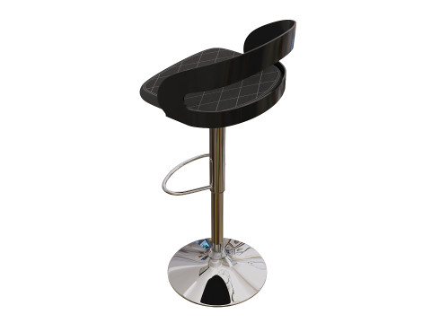 Stylish Modern Kitchen Stool for Bar Counters 3D Model