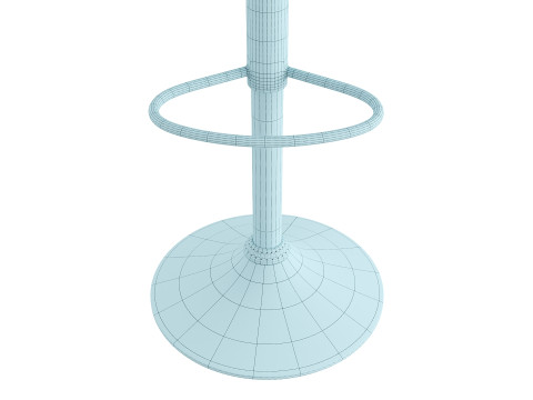 Stylish Modern Kitchen Stool for Bar Counters 3D Model