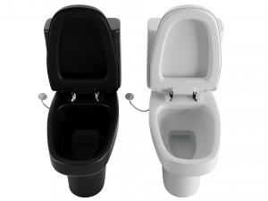 Two toilets in different colors 3Dモデル
