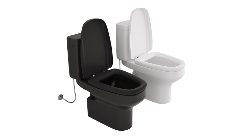 Modern Toilet Set with Two Color Variants Modelo 3D .c4d .max .obj .3ds .fbx .stl .blend