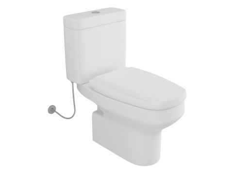 Modern Toilet Set with Two Color Variants Modelo 3D