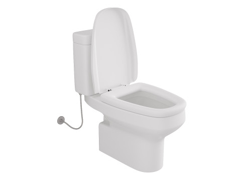 Modern Toilet Set with Two Color Variants Modelo 3D