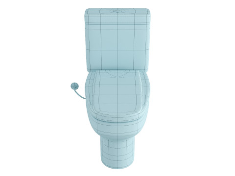 Modern Toilet Set with Two Color Variants Modelo 3D