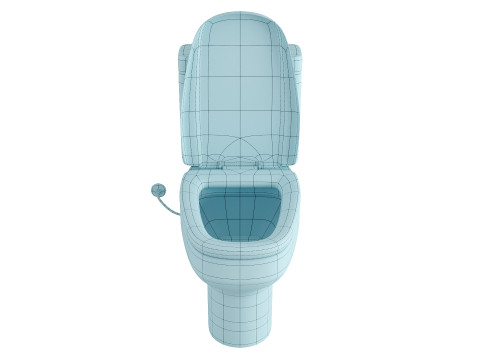 Modern Toilet Set with Two Color Variants Modelo 3D