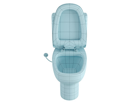 Modern Toilet Set with Two Color Variants Modelo 3D
