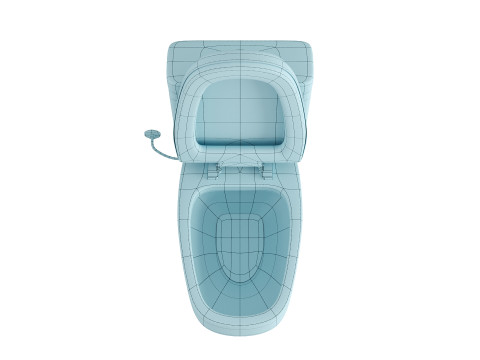 Modern Toilet Set with Two Color Variants Modelo 3D