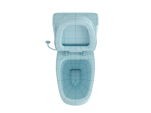 Modern Toilet Set with Two Color Variants Modelo 3D