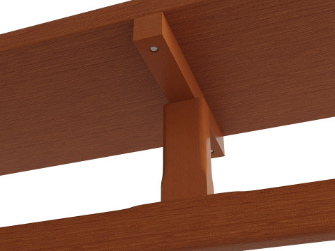 Rustic Dining Table with Benches for Indoor and Outdoor Use Modèle 3D