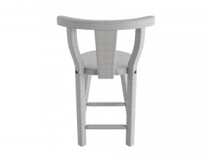A table with four benches and a tablecloth 3D Model