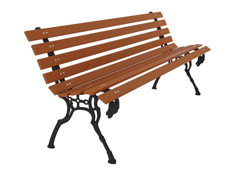 Classic Garden Bench for Outdoor and Urban Scenes 3D 모델