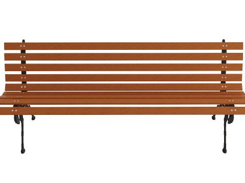 Classic Garden Bench for Outdoor and Urban Scenes 3D Modell
