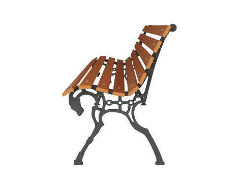 Classic Garden Bench for Outdoor and Urban Scenes 3D Modell
