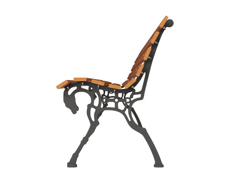 Classic Garden Bench for Outdoor and Urban Scenes 3D Modell