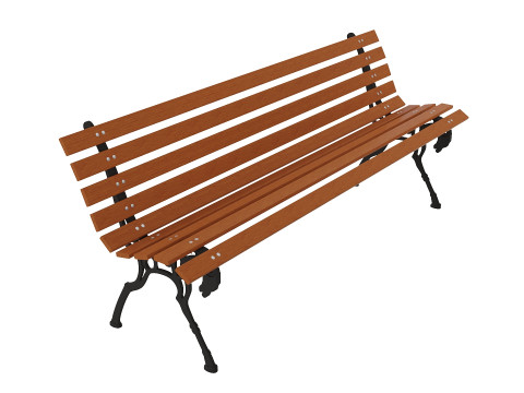 Classic Garden Bench for Outdoor and Urban Scenes 3D Modell