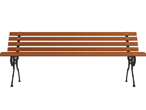 Classic Garden Bench for Outdoor and Urban Scenes 3D Modell