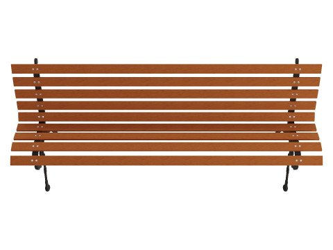 Classic Garden Bench for Outdoor and Urban Scenes 3D Modell