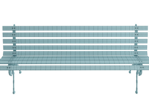 Classic Garden Bench for Outdoor and Urban Scenes 3D Modell