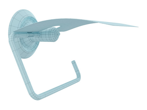 Bathroom Accessories Set with Six Pieces for Interiors Modello 3D