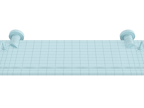 Bathroom Accessories Set with Six Pieces for Interiors Modello 3D
