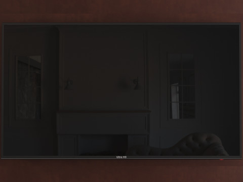 Contemporary TV Panel with Stand and Mirror for Interiors Modelo 3D