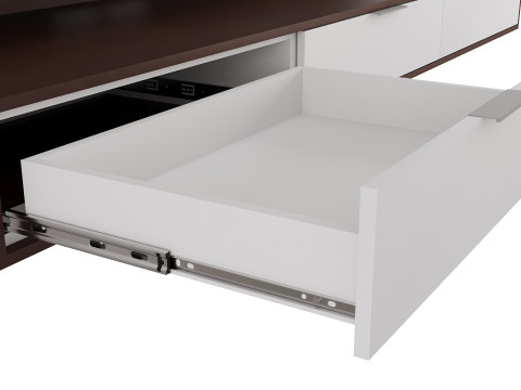 Contemporary TV Panel with Stand and Mirror for Interiors Modelo 3D