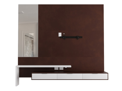 Contemporary TV Panel with Stand and Mirror for Interiors Modelo 3D