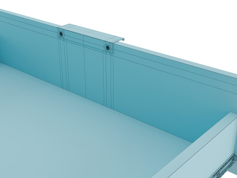 Contemporary TV Panel with Stand and Mirror for Interiors Modelo 3D
