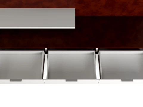 Modern TV Wall Panel with Large Mirror 3D Model