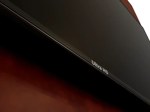 Modern TV Wall Panel with Large Mirror 3D Model