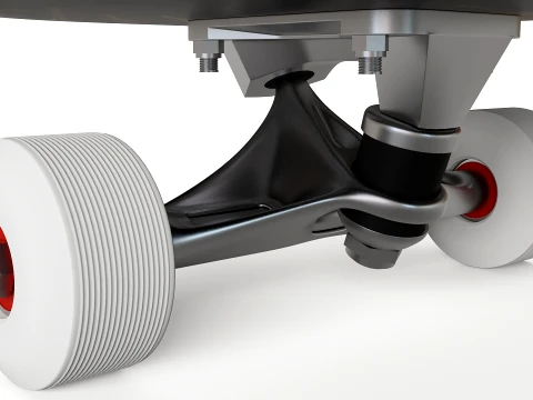Complete Skateboard with Majestic Eagle Graphic Art 3D Model