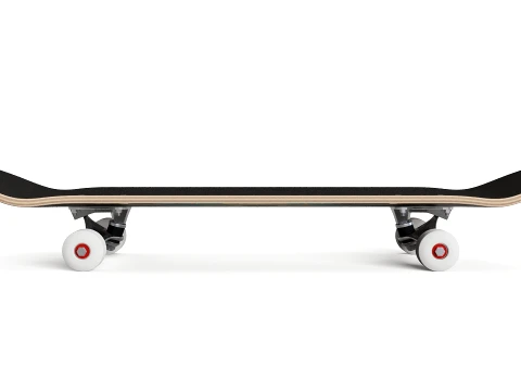 Complete Skateboard with Majestic Eagle Graphic Art 3D Model