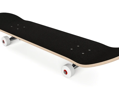 Complete Skateboard with Majestic Eagle Graphic Art 3D Model