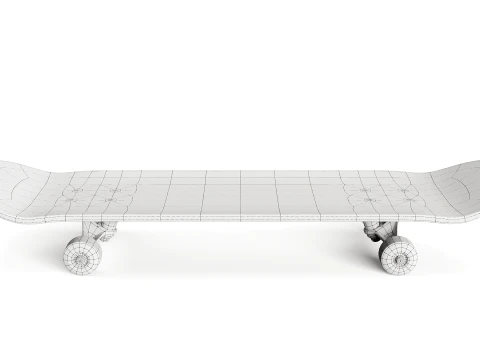 Complete Skateboard with Majestic Eagle Graphic Art 3D Model