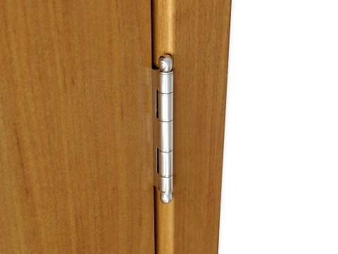 Modern Wood Door with Curved Straight Line Inlay Detail 3D Model