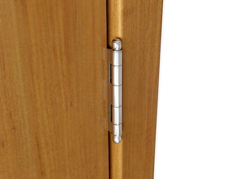 Modern Wood Doors Set with Curved and Straight Line Inlay 3D Model