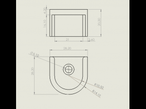Wall mount for a bar Modèles 3D en vedette