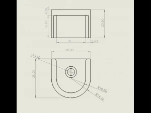 Wandhalterung f&uuml;r eine Bar 3D Druckmodell