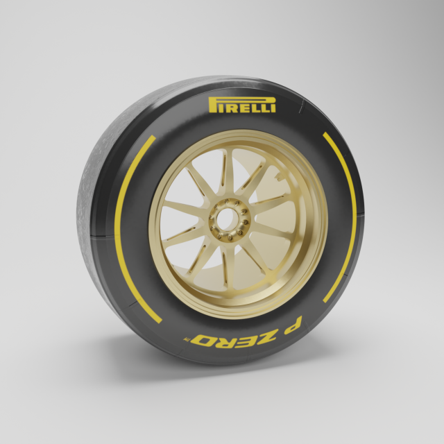 F1 tyre 3D 模型 .c4d .max .obj .3ds .fbx .stl .blend 