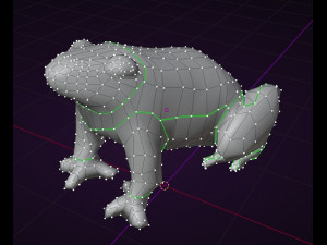 Lowpoly semi-realistic frog 3D Model