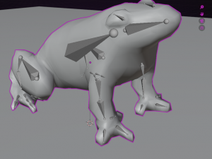 Lowpoly semi-realistic frog 3D Model