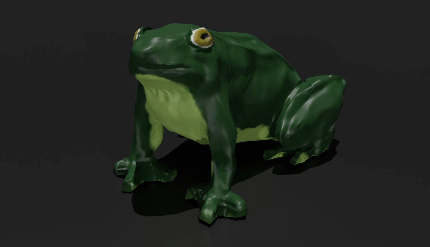 Lowpoly semi-realistic frog 3D Model .c4d .max .obj .3ds .fbx .stl .blend 