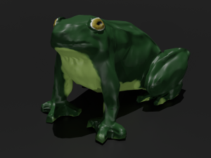 Lowpoly semi-realistic frog 3D-Modell