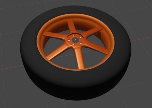 Колесо 3D Модель .c4d .max .obj .3ds .fbx .stl .blend 