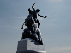Cupid Angel of love riding wild horse Model Cetak 3D