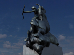 Cupid Angel of love riding wild horse Model Cetak 3D