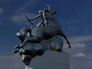 Cupid Angel of love riding wild horse 3D Print Model