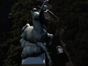 Cupid Angel of love riding wild horse Model Cetak 3D